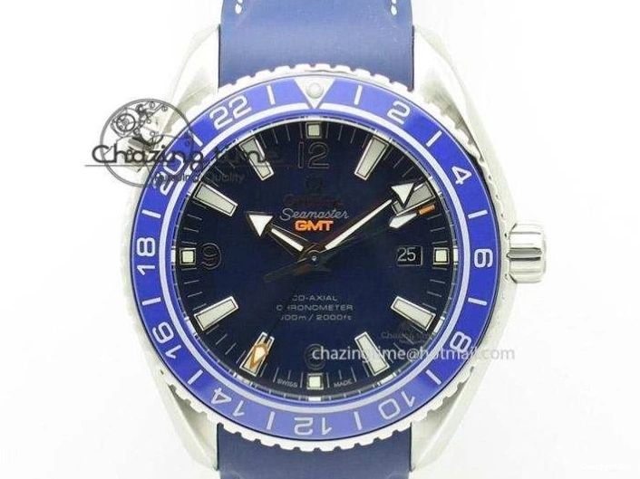 0521 Planet Ocean 45.5mm Big Blue Real Ceramic VSF 1:1 Best Edition on Blue Rubber Strap A8906 Super Clone Unique 7896